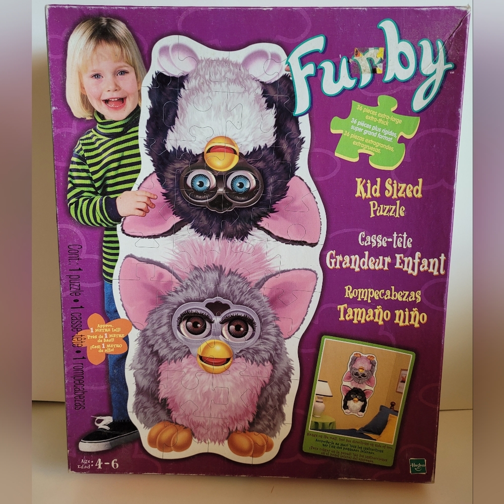 Vintage Furby Large Puzzle Original Y2K Wall Decor Hasbro
